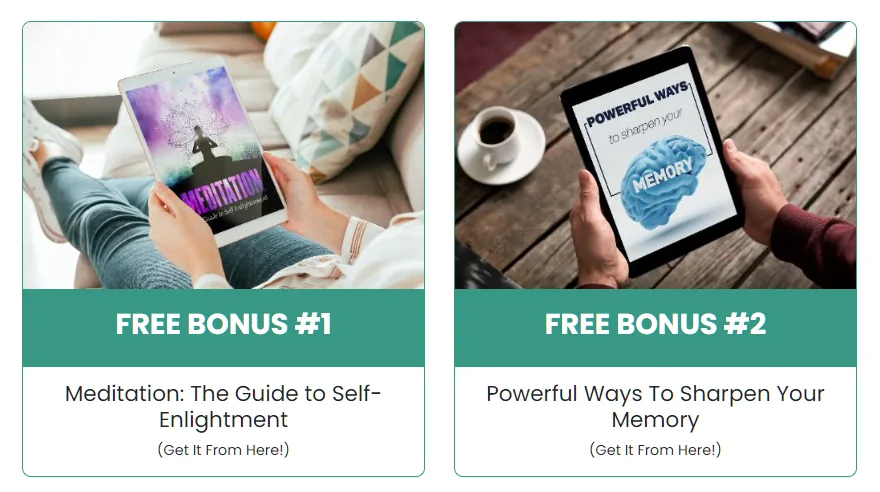 ZenCortex free bonus digital books with 3 and 6 bottle packages